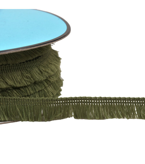 Spool of 25m small fringe 13mm khaki