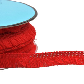 Bobine 25m petite frange 13mm rouge hermès
