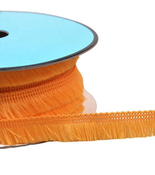 Spool of 25m small fringe 13mm yellow/orange