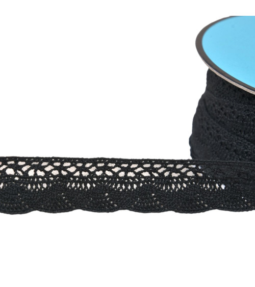 Spool of 25m fan lace 19mm black