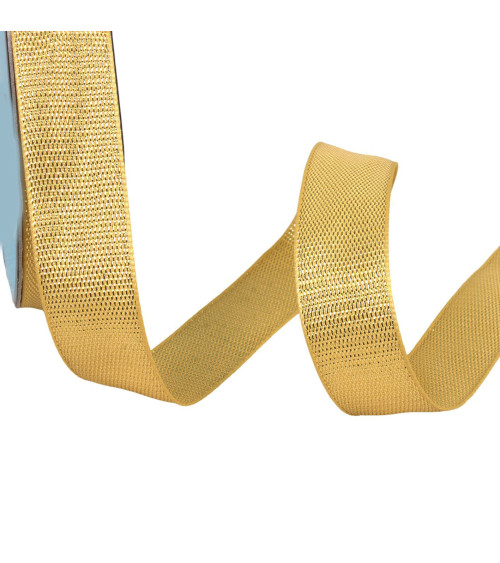 25m spool of gold metallic ribbon