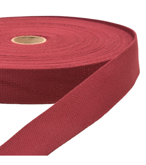 20m spool of burgundy red strap