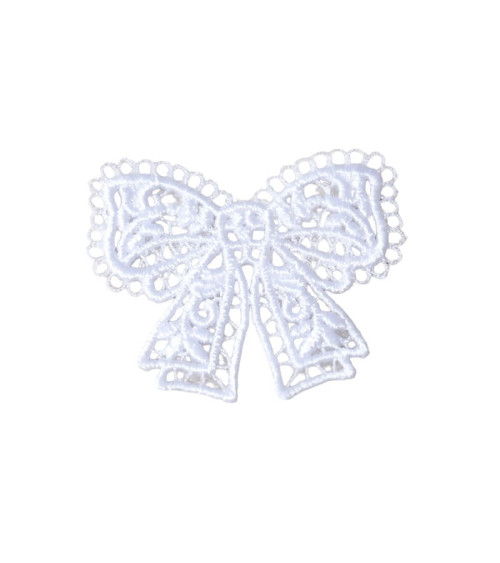 Lace bow iron-on patch 3.6cm x 3.4cm