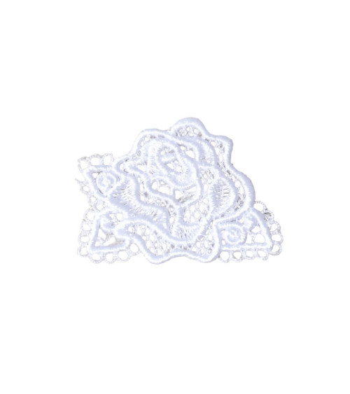 Pink lace iron-on patch 3.6cm x 3.4cm