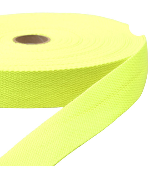 Neon yellow strap by the meter