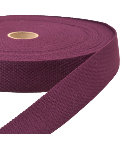 Plum purple strap by the meter