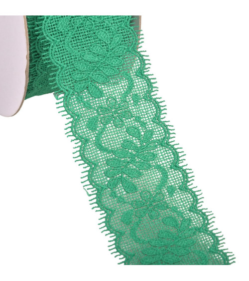 Lace between two flowers 55mm khaki green