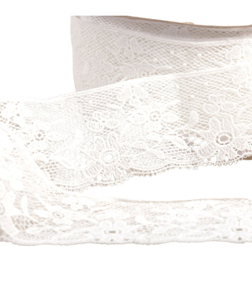 Lace flowers 50mm white