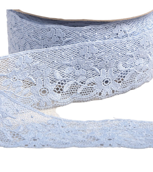 Lace flowers 50mm lavender blue