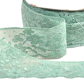 Fiori in pizzo 50mm verde kaki chiaro