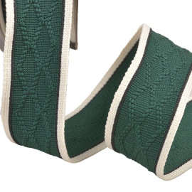 Treccia a maglia diamante 33mm verde kaki