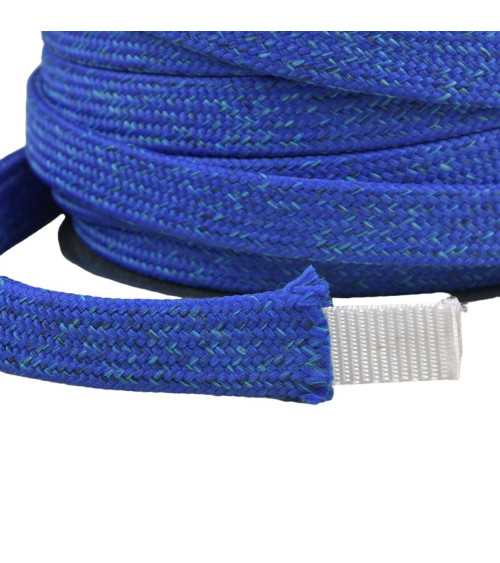 Bobina da 20 m di treccia screziata per manici di borse da 16 mm blu reale