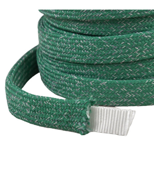 Bobina da 20 m di treccia screziata per manici di borse da 16 mm, verde kaki