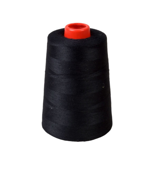 Polyester thread cone 5000 yards/4572 meters high quality black