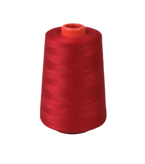 Polyester thread cone 5000 yards/4572 meters high quality red