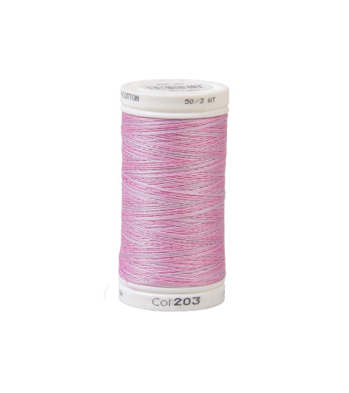 Filo di cotone variegato 500 m rosa di alta qualità