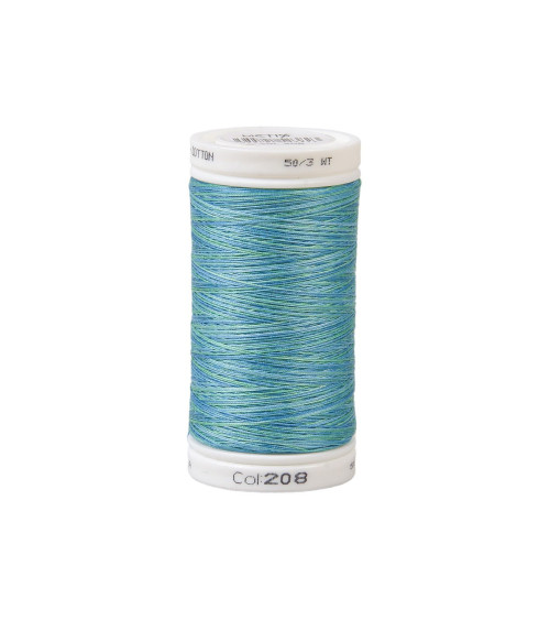 Variagated cotton thread 500m high quality blue