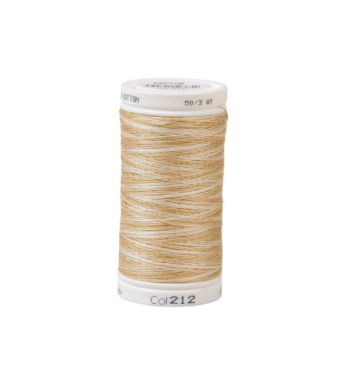 Variagated cotton thread 500m high quality beige