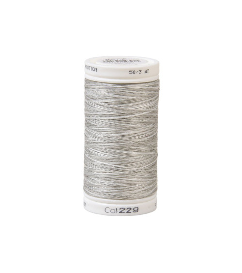 Variagated cotton thread 500m high quality gray