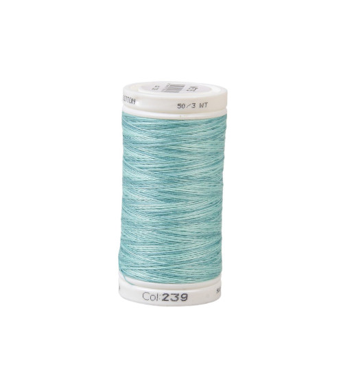 Variagated cotton thread 500m high quality mint