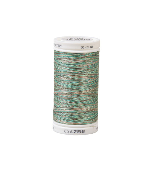 Variagated cotton thread 500m high quality green