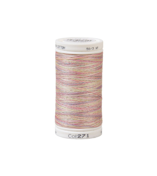 Filo di cotone variegato 500 m rosa di alta qualità