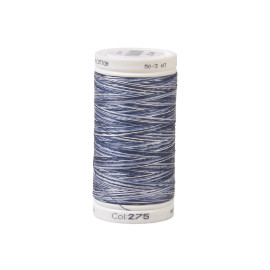 Fil coton variagated 500m haute qualité noir bleu 