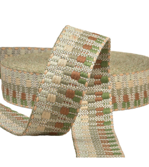 Reel 14.5m ethnic strap 38mm khaki