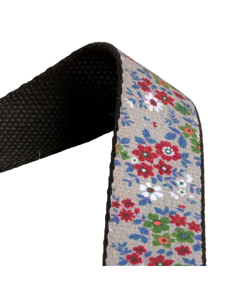 30mm light grey flower strap per meter