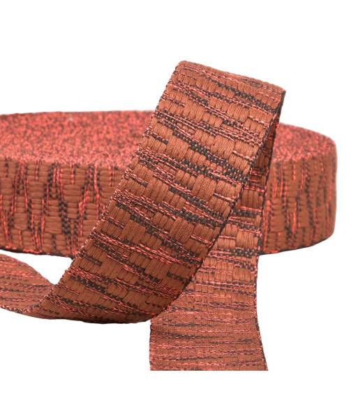 Ethnic strap 38mm rust by the meter