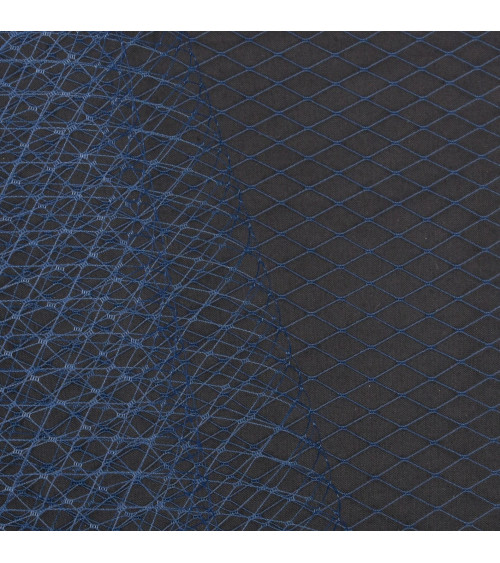 Mesh veil for hats 250mm navy blue per meter