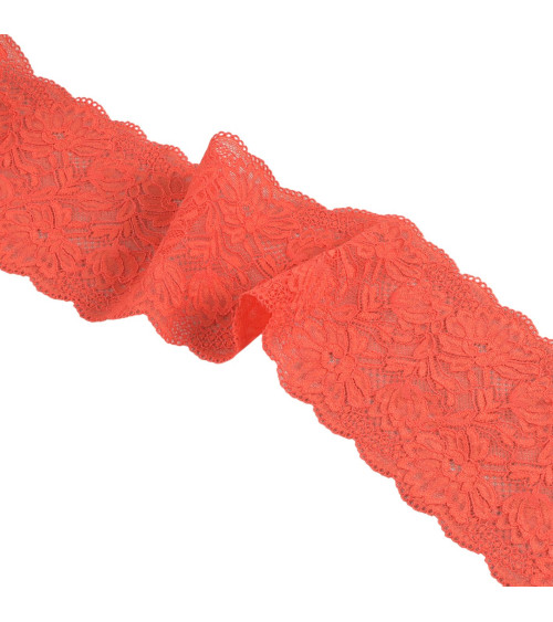 Elastic lace flowers 102mm bengal by the meter