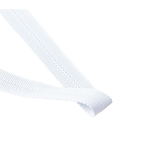 20mm white pre-folded braid per meter