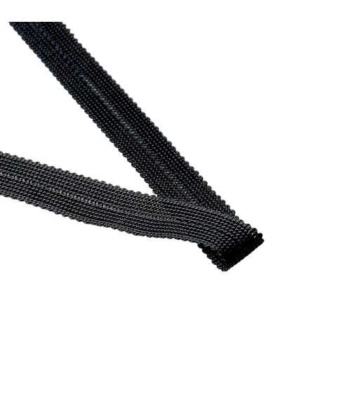 20mm black pre-folded braid per meter