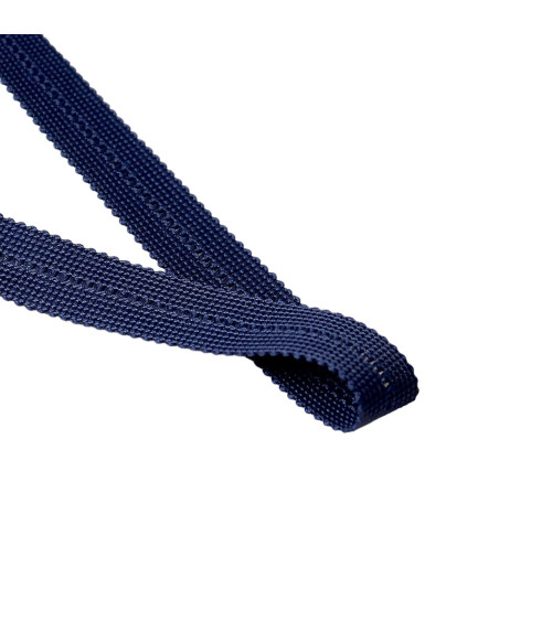 Treccia prepiegata 20 mm blu navy al metro