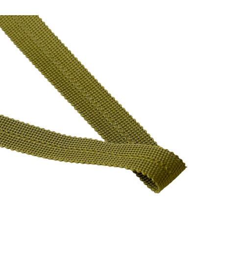 20mm khaki pre-folded braid per meter