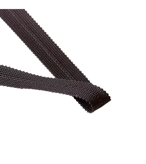 20mm dark brown pre-folded braid per meter