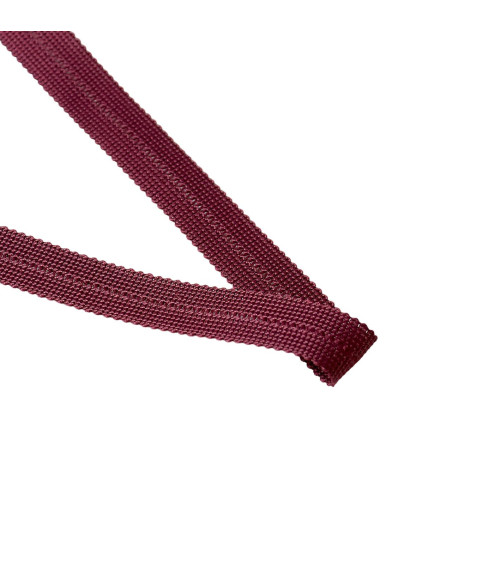 20mm burgundy pre-folded braid by the meter