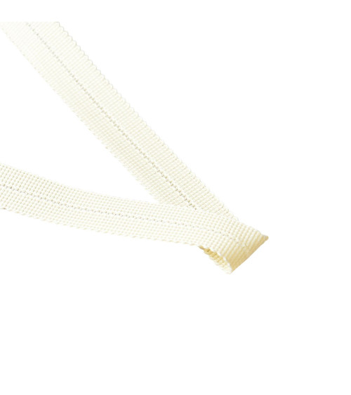 20mm pre-folded braid, light ecru, per meter