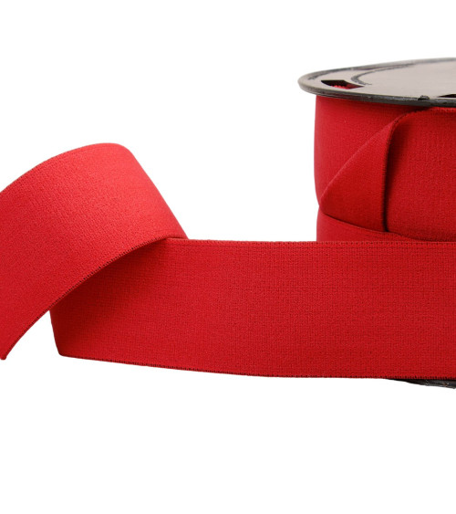 Soft elastic 40mm red by the meter