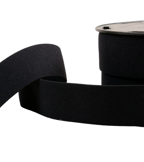 Soft elastic 40mm black by the meter