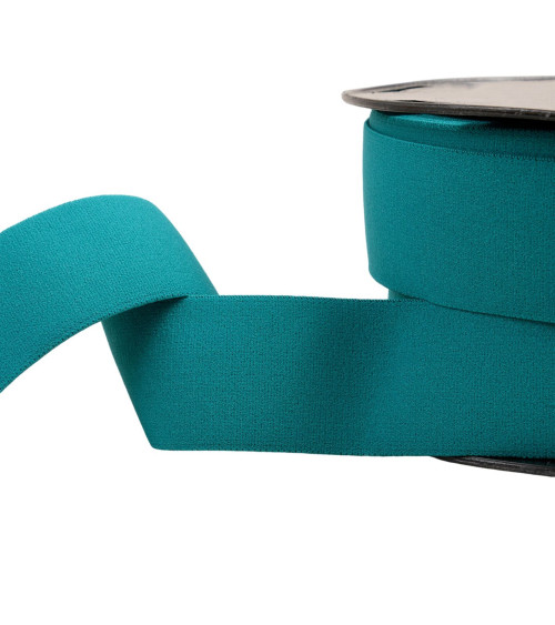 Soft elastic 40mm duck blue by the meter