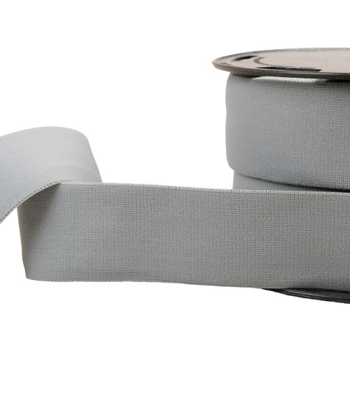 Soft elastic 40mm light gray by the meter