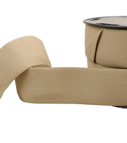 Soft elastic 40mm beige by the meter