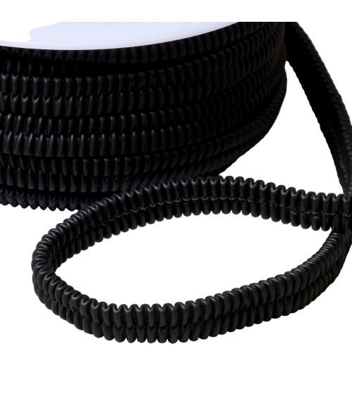 Thick faux leather elastic 13mm black per meter