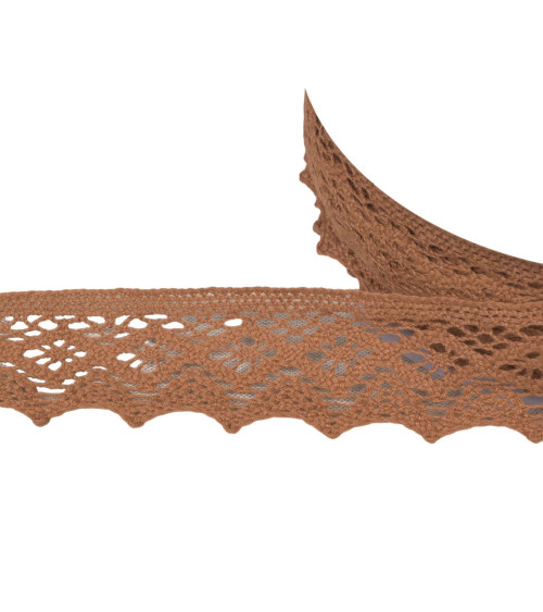 42mm dark beige diamond cotton lace by the meter