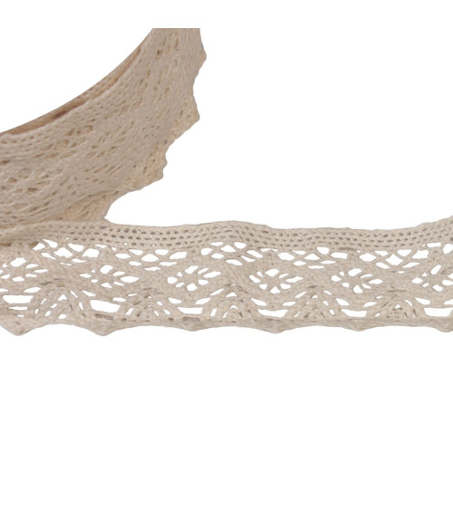 42mm light ecru diamond cotton lace by the meter