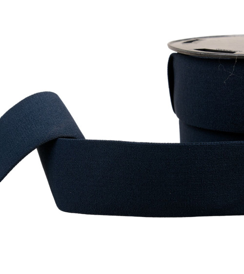 Bobina da 20 m di elastico morbido da 40 mm blu navy