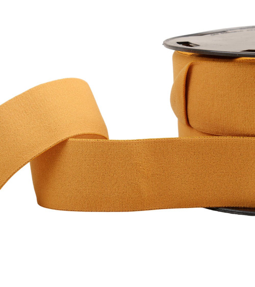 Spool 20m soft elastic 40mm mustard