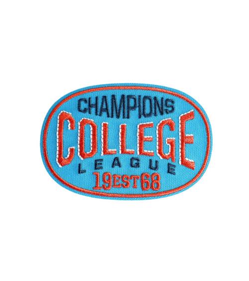 Champions iron-on badge 8cm x 5.5cm